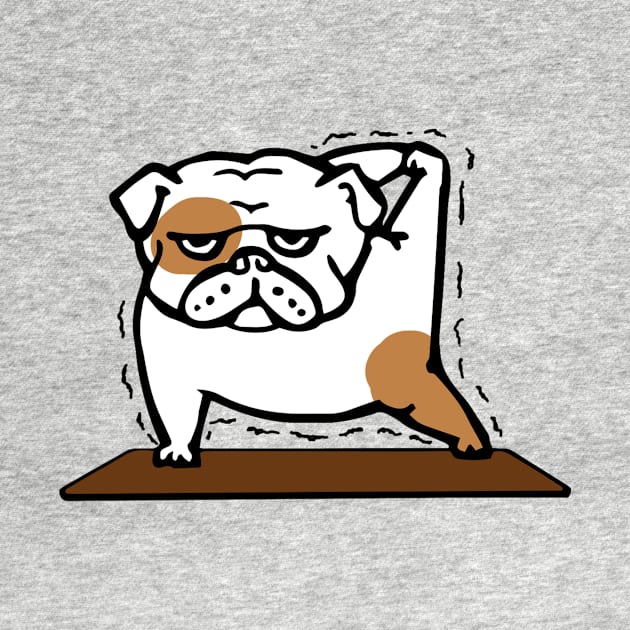 Funny bulldog in yoga pose by MasutaroOracle